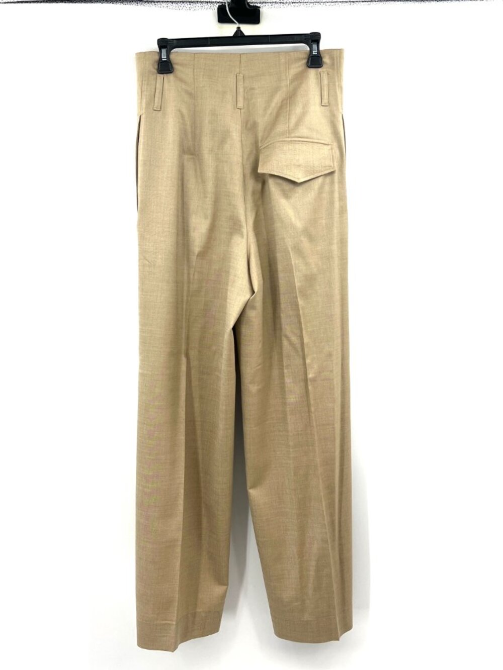 NWT COS Wool Blend Beige High Waisted Wide Leg Pants Women's 6 - Picture 4 of 9